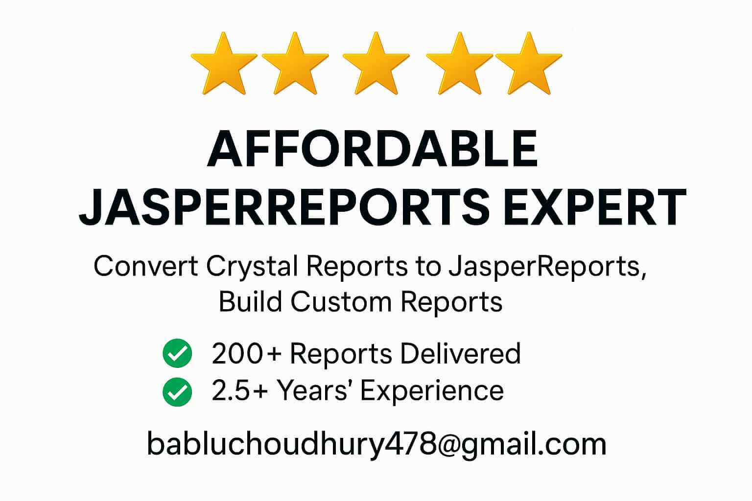 JasperReports developer